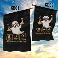 Halloween Chemistry Garden Flag Boo The Element Of Surprise Ghost Nerd - Wonder Print Shop