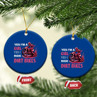 Yes I'm A Girl Yes I Ride Dirt Bikes Ceramic Ornament Motocross Biker - Wonder Print Shop