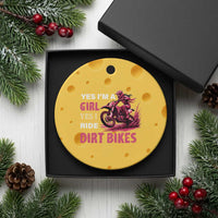 Yes I'm A Girl Yes I Ride Dirt Bikes Ceramic Ornament Motocross Biker - Wonder Print Shop