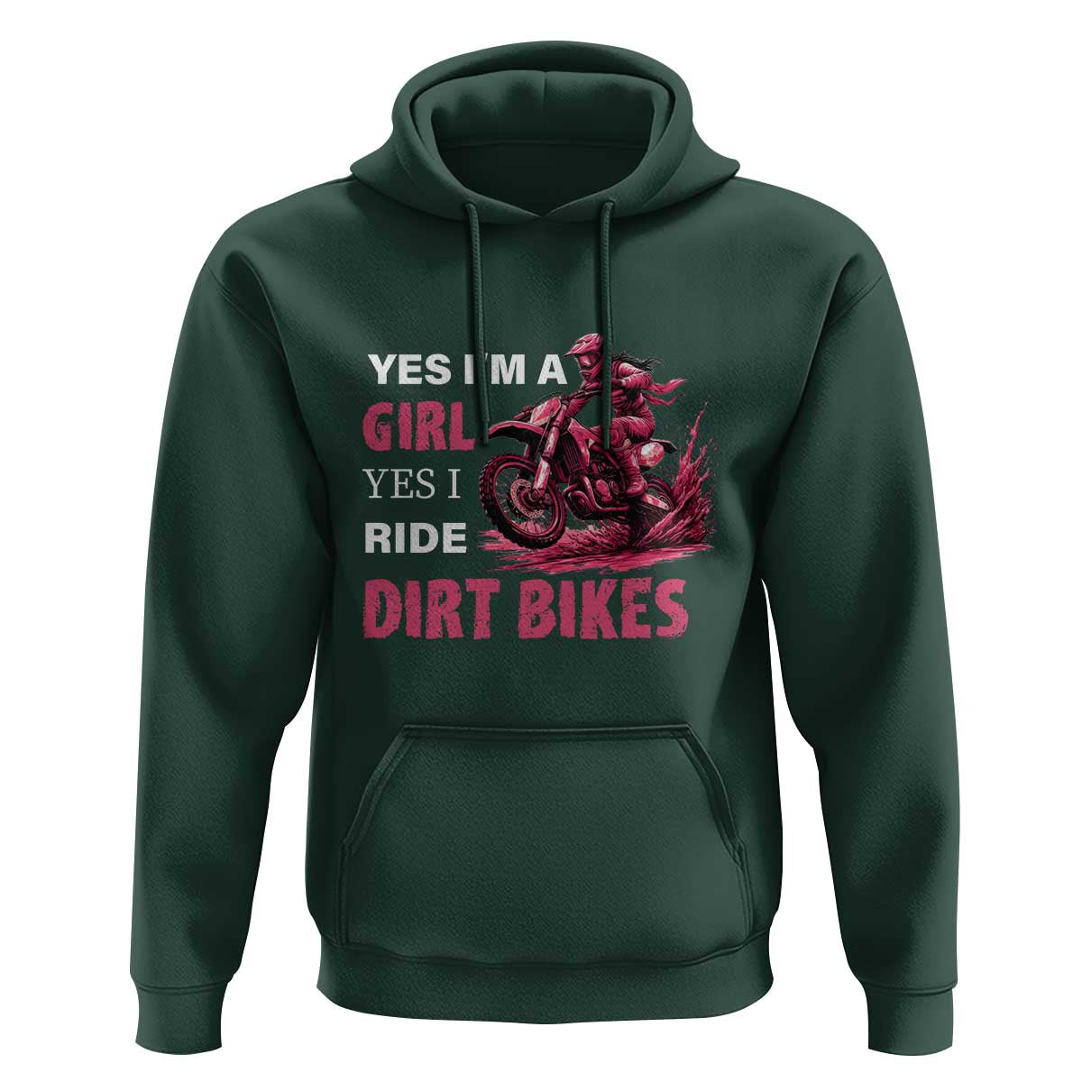 Yes I'm A Girl Yes I Ride Dirt Bikes Hoodie Motocross Biker