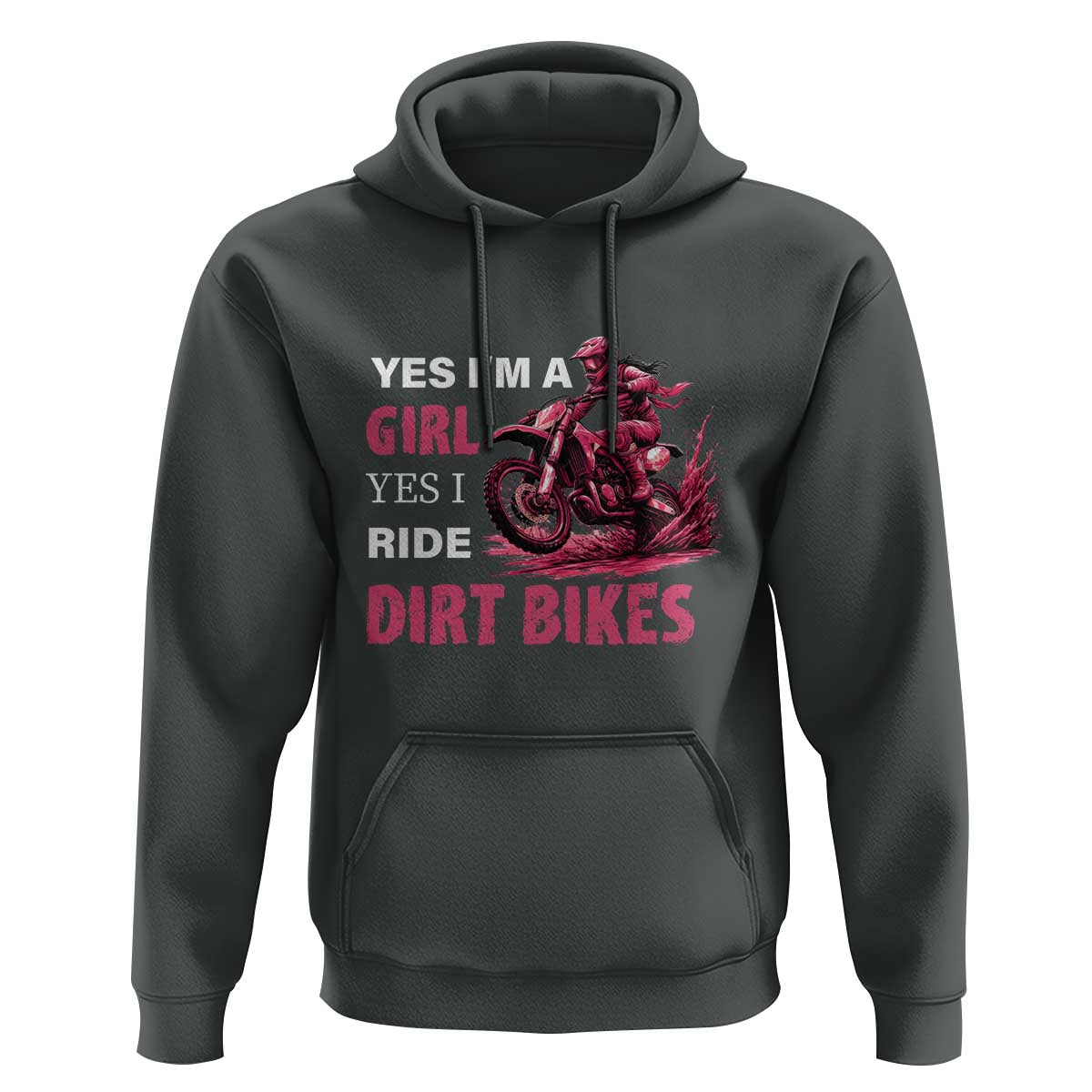 Yes I'm A Girl Yes I Ride Dirt Bikes Hoodie Motocross Biker