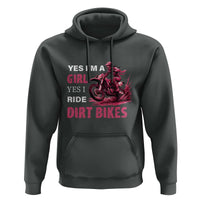 Yes I'm A Girl Yes I Ride Dirt Bikes Hoodie Motocross Biker