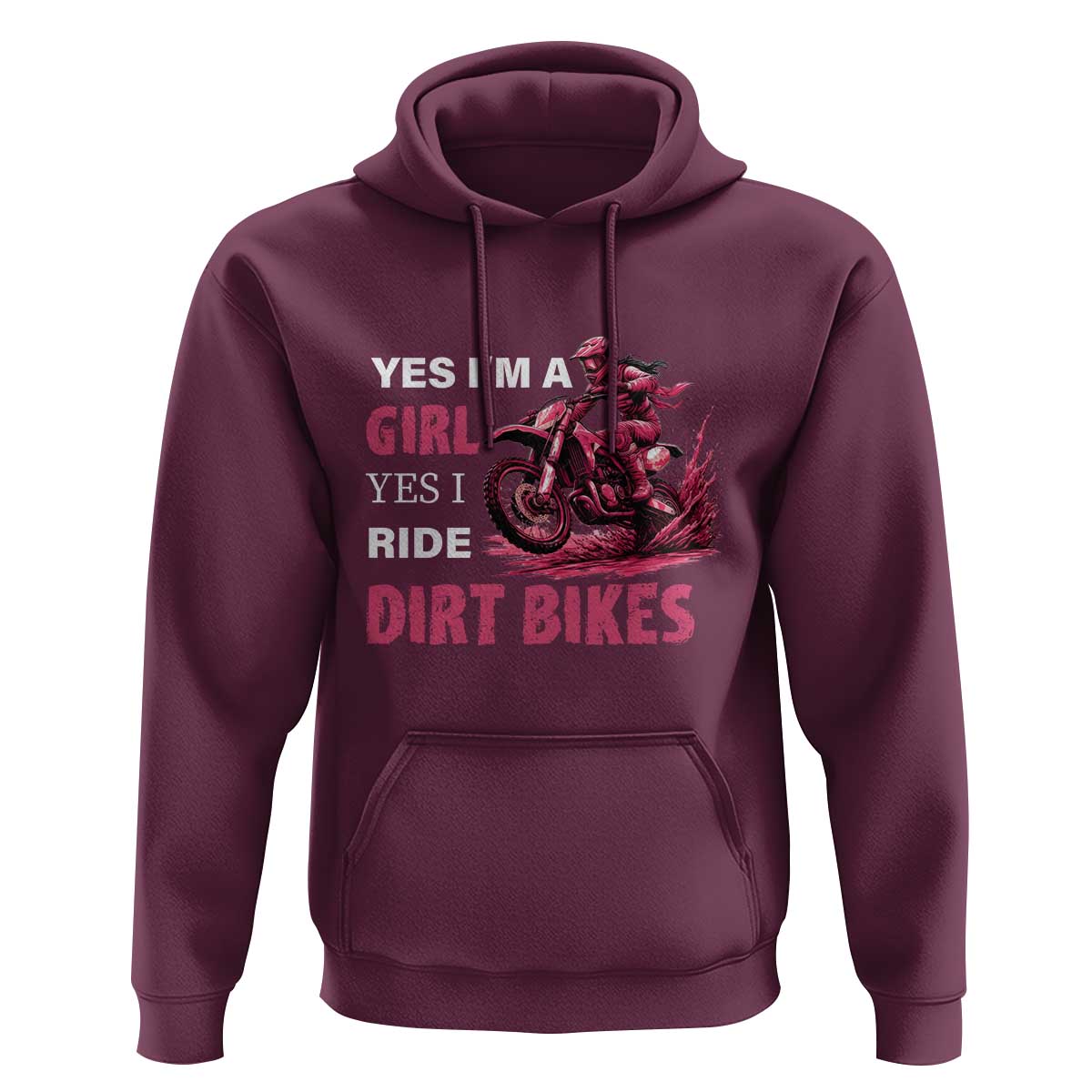 Yes I'm A Girl Yes I Ride Dirt Bikes Hoodie Motocross Biker