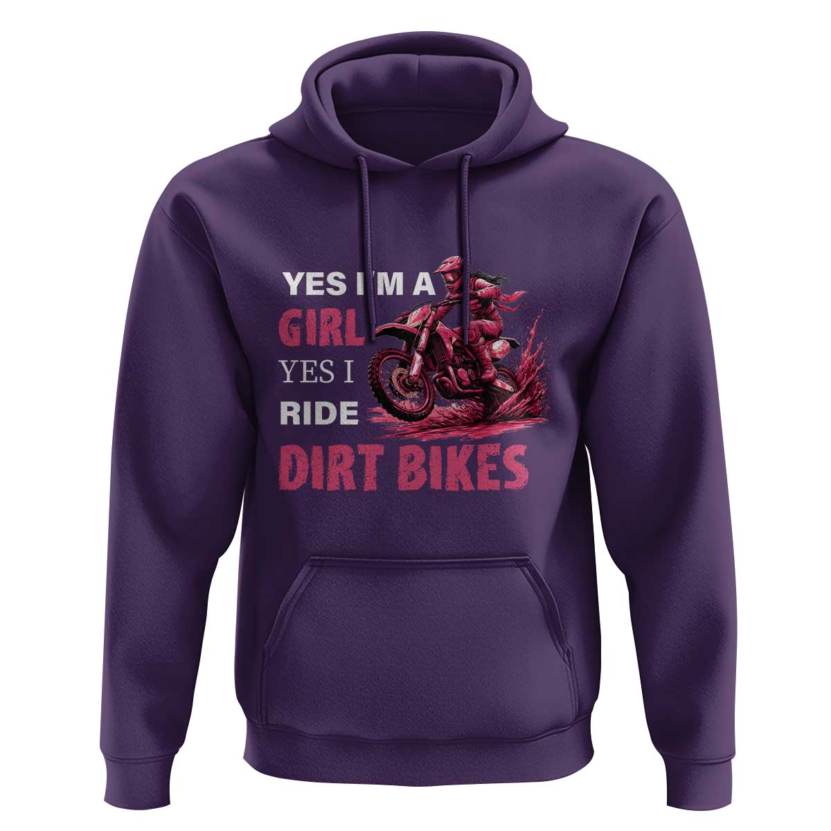 Yes I'm A Girl Yes I Ride Dirt Bikes Hoodie Motocross Biker