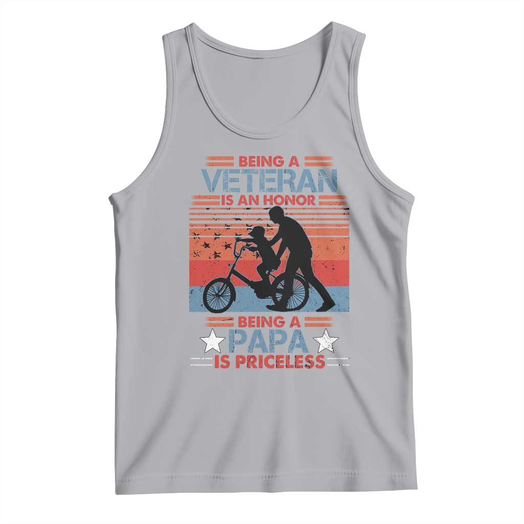 Veteran Father Tank Top Being A Veteran Is An Honor Being A Papa Is Priceless