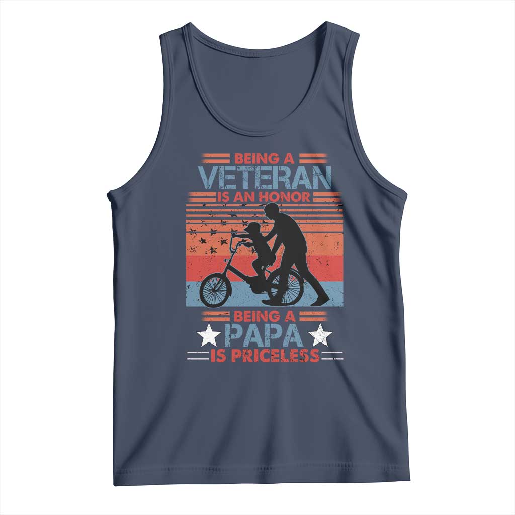 Veteran Father Tank Top Being A Veteran Is An Honor Being A Papa Is Priceless