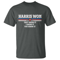 Harris Won 2024 T Shirt They I And You Know It US Election - Wonder Print Shop
