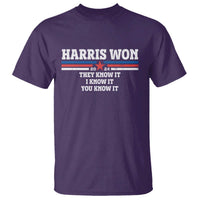 Harris Won 2024 T Shirt They I And You Know It US Election - Wonder Print Shop