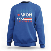 Harris Won 2024 Get Over It Sweatshirt Presidential Election - Wonder Print Shop