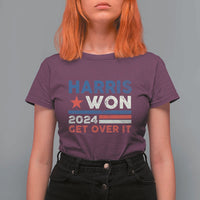 Harris Won 2024 Get Over It T Shirt For Women Presidential Election - Wonder Print Shop