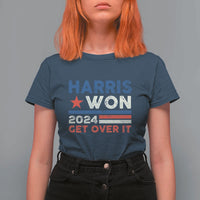 Harris Won 2024 Get Over It T Shirt For Women Presidential Election - Wonder Print Shop