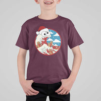 Funny Christmas T Shirt For Kid Santa Tsunami Is Eating Ginger Bread Xmas - Wonder Print Shop