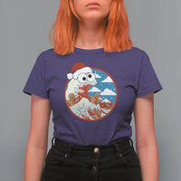 Funny Christmas T Shirt For Women Santa Tsunami Is Eating Ginger Bread Xmas - Wonder Print Shop