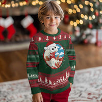 Funny Xmas Ugly Christmas Sweater Santa Tsunami Is Eating Ginger Bread Xmas - Wonder Print Shop