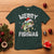 Funny Christmas Fishing T Shirt Merry Fishmas Bass Fish Rod - Wonder Print Shop