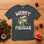 Funny Christmas Fishing T Shirt Merry Fishmas Bass Fish Rod - Wonder Print Shop
