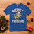 Funny Christmas Fishing T Shirt Merry Fishmas Bass Fish Rod - Wonder Print Shop