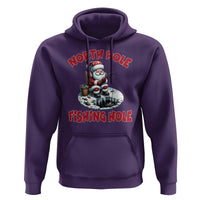 Funny Christmas Fishing Hoodie North Pole Fishing Hole Cute Santa