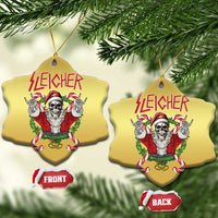 Xmas Heavy Metal Christmas Ornament Sleigher Skeleton Santa Xmas Wreath - Wonder Print Shop