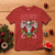 Christmas Heavy Metal T Shirt Sleigher Skeleton Santa Xmas Wreath - Wonder Print Shop