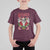 Christmas Heavy Metal T Shirt For Kid Sleigher Skeleton Santa Xmas Wreath - Wonder Print Shop