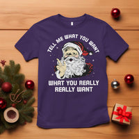 Funny Christmas Santa T Shirt Tell Me What You Want What You Really Really Want - Wonder Print Shop
