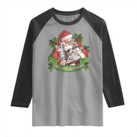 Christmas Cats Owner Raglan Shirt Cats For Everybody Vintage Santa Mistletoe - Wonder Print Shop