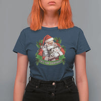 Christmas Cats Owner T Shirt For Women Cats For Everybody Vintage Santa Mistletoe - Wonder Print Shop