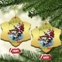 Funny Xmas Fishing Christmas Ornament Merry Christbass Santa Xmas Tree - Wonder Print Shop