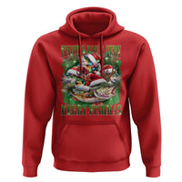 Funny Fishing Christmas Hoodie Fishing You A Very Merry Fishmas Santa Hat