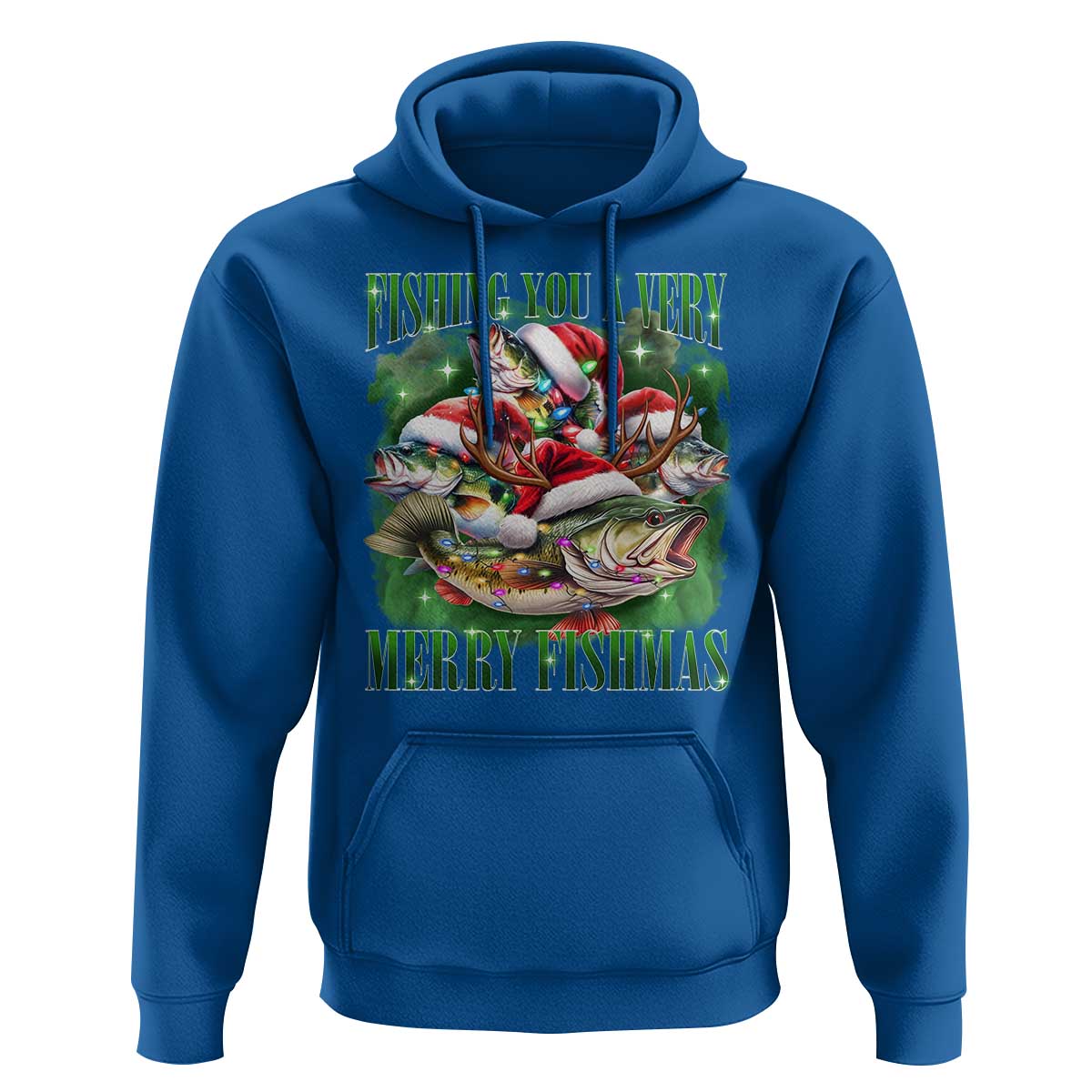 Funny Fishing Christmas Hoodie Fishing You A Very Merry Fishmas Santa Hat