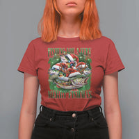 Funny Fishing Christmas T Shirt For Women Fishing You A Very Merry Fishmas Santa Hat - Wonder Print Shop