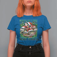 Funny Fishing Christmas T Shirt For Women Fishing You A Very Merry Fishmas Santa Hat - Wonder Print Shop