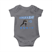 Funny Hanukkah Arcade Game Baby Onesie Jewish Fighter Menorah Star Of David - Wonder Print Shop