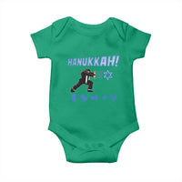 Funny Hanukkah Arcade Game Baby Onesie Jewish Fighter Menorah Star Of David - Wonder Print Shop