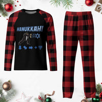 Funny Hanukkah Arcade Game Plaid Pajama Set Jewish Fighter Menorah Star Of David - Wonder Print Shop