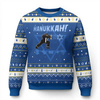 Funny Chanukah Arcade Game Hanukkah Ugly Sweater Jewish Fighter Menorah Star Of David - Wonder Print Shop