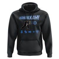 Funny Hanukkah Arcade Game Hoodie Jewish Fighter Menorah Star Of David - Wonder Print Shop