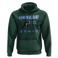 Funny Hanukkah Arcade Game Hoodie Jewish Fighter Menorah Star Of David - Wonder Print Shop