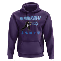 Funny Hanukkah Arcade Game Hoodie Jewish Fighter Menorah Star Of David - Wonder Print Shop