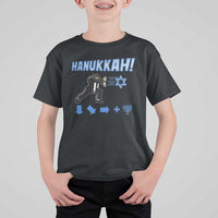 Funny Hanukkah Arcade Game T Shirt For Kid Jewish Fighter Menorah Star Of David - Wonder Print Shop