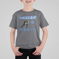 Funny Hanukkah Arcade Game T Shirt For Kid Jewish Fighter Menorah Star Of David - Wonder Print Shop