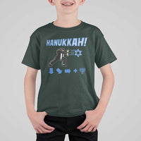 Funny Hanukkah Arcade Game T Shirt For Kid Jewish Fighter Menorah Star Of David - Wonder Print Shop
