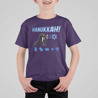 Funny Hanukkah Arcade Game T Shirt For Kid Jewish Fighter Menorah Star Of David - Wonder Print Shop