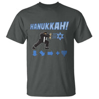 Funny Hanukkah Arcade Game T Shirt Jewish Fighter Menorah Star Of David - Wonder Print Shop