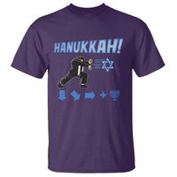 Funny Hanukkah Arcade Game T Shirt Jewish Fighter Menorah Star Of David - Wonder Print Shop
