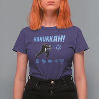 Funny Hanukkah Arcade Game T Shirt For Women Jewish Fighter Menorah Star Of David - Wonder Print Shop
