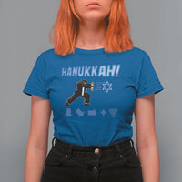 Funny Hanukkah Arcade Game T Shirt For Women Jewish Fighter Menorah Star Of David - Wonder Print Shop