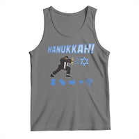 Funny Hanukkah Arcade Game Tank Top Jewish Fighter Menorah Star Of David - Wonder Print Shop