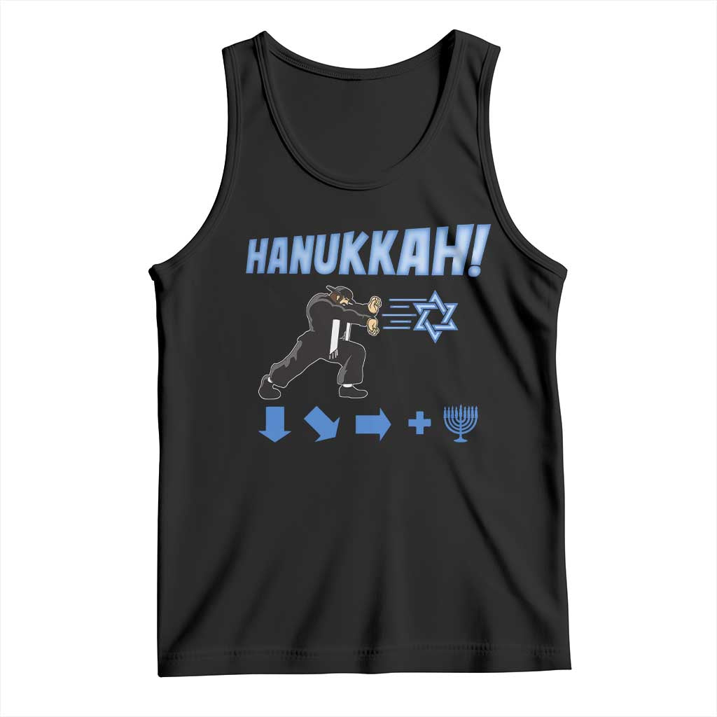 Funny Hanukkah Arcade Game Tank Top Jewish Fighter Menorah Star Of David - Wonder Print Shop